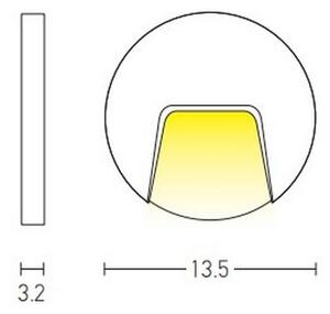 Zambelis E184 - Vonkajšie schodiskové svietidlo LED/3W/230V IP54 biela