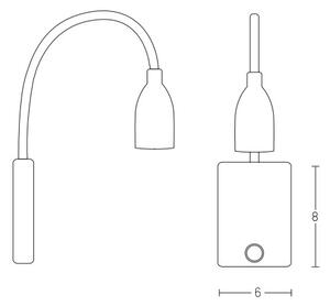 Zambelis H33 - LED Flexibilná lampička LED/3W/230V biela