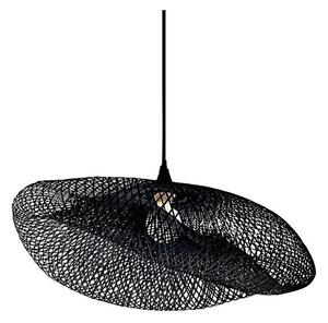 Zambelis 19108 - Luster na lanku 1xE27/40W/230V bambus/čierna