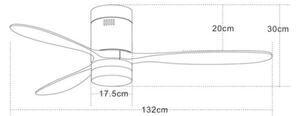 Zambelis 19144 - LED Stropný ventilátor LED/15W/230V 3000/4000/6000 + DO
