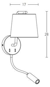 Zambelis H57 - LED Flexibilné svietidlo LED/3W + 1xE27/40W/230V čierna