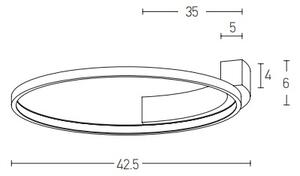 Zambelis 2075 - LED Nástenné svietidlo LED/25W/230V pr. 42,5 cm biela