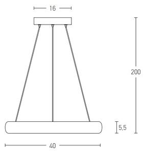 Zambelis 2047 - LED Stmievateľný luster na lanku LED/30W/230V pr. 40 cm hnedá