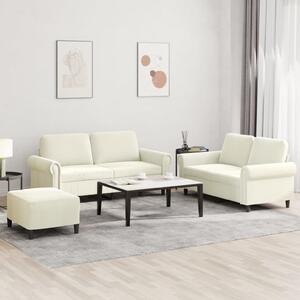 Maison Exclusive – 3-dielna sedacia súprava s vankúmi, krémový zamat