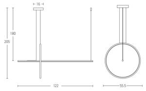 Zambelis 20128 - LED Stmievateľný luster na lanku LED/48W/230V