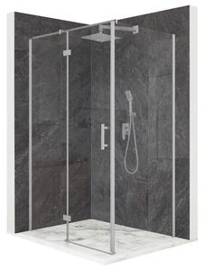 Sprchový kút 100x80cm otoné dvere chróm 6mm ESG sklo + povrchová úprava