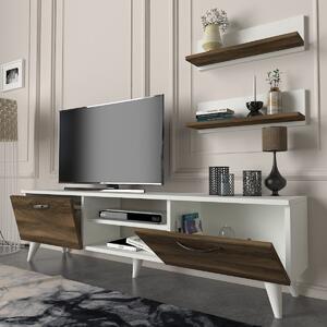 BEALTE TV stolík, biela / orech