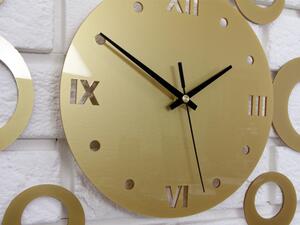ModernClock 3D nalepovacie hodiny Ring zlaté