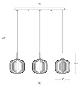 Zambelis 22074 - Luster na lanku 3xE27/40W/230V