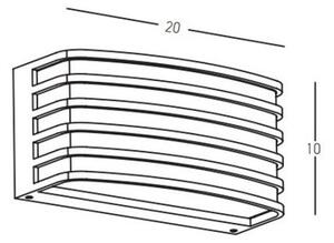 Zambelis E275 - Vonkajšie nástenné svietidlo 1xE27/20W/230V IP54 hnedá