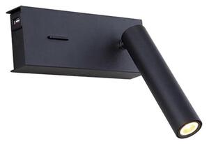 Zambelis H75 - LED Nástenné svietidlo LED/3W/230V USB čierna