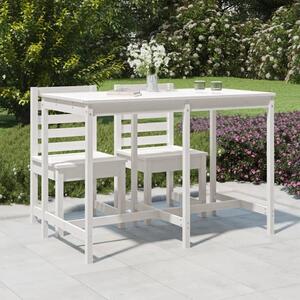 Maison Exclusive - Záhradný stôl biely 159,5x82,5x110 cm masívne drevo borovica