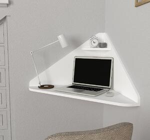 PETIT rohový PC stolík, biela