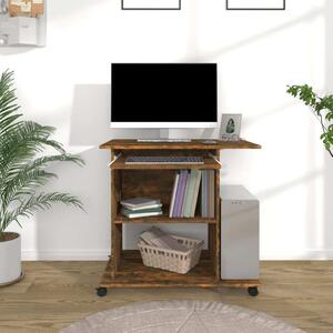 Maison Exclusive - písací stôl z dymového dubu 80x50x75 cm drevený materiál
