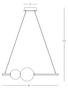 Zambelis 22109 - LED Stmievateľný luster na lanku LED/11W/230V čierna