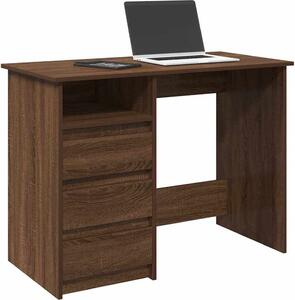 Maison Exclusive - písací stôl hnedý dubový vzhad 102x50x75 cm drevený materiál