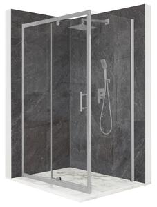 Sprchový kút 100x80cm otoné dvere strieborné ESG 6mm sklo + povrchová úprava