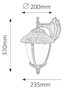 Rabalux MADRID vonkajší nástenný lampáš 8476