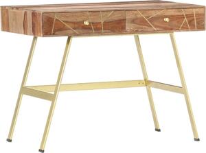 Maison Exclusive – písací stôl so zásuvkami 100 x 55 x 75 cm z masívneho akátového dreva