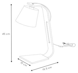 Lucide 06502/81/31 - Stolná lampa NORDIC 1xE14/40W/230V biela