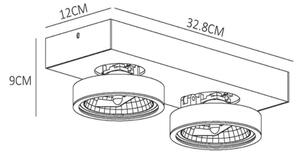 Lucide 09920/20/36 - LED Stmievateľné bodové svietidlo NENAD AR111 2xG53/10W/230V