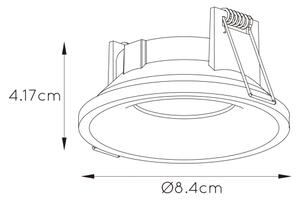 Lucide09923/01/30-Kúpeľňové podhľadové svietidlo ZIVA 1xGU10/50W/230V IP44 čierna