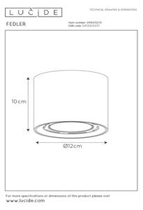 Lucide 09921/12/31 - LED Stmievateľné bodové svietidlo FEDLER 1xGU10/12W/230V biela