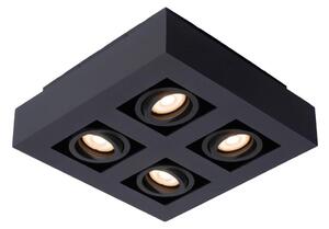 Lucide 09119/21/30 - LED Bodové svietidlo XIRAX 4xGU10/5W/230V čierna