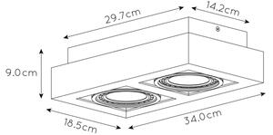 Lucide 09120/24/30 - LED Stmievateľné bodové svietidlo ZEFIX 2xGU10/12W/230V čierna