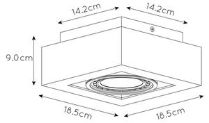 Lucide 09120/12/30 - LED Stmievateľné bodové svietidlo ZEFIX 1xGU10/12W/230V čierna