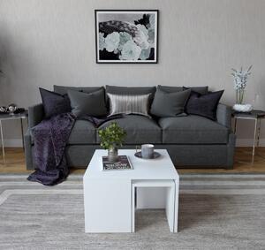Kalune Design Súprava konferenčných stolíkov Ortanca biela