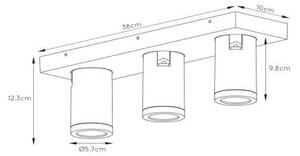 Lucide 09930/15/30 - LED Stmievateľné bodové svietidlo TAYLOR 3xGU10/5W/230V IP44