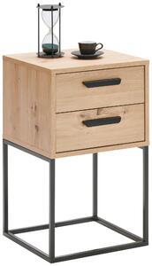 NOČNÝ STOLÍK, čierna, dub artisan, 40/65/38,5 cm Carryhome - Spálňové sety