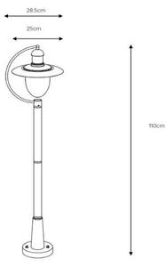 Lucide 11873/01/97 - Vonkajšia lampa ARUBA 1xE27/60W/230V IP44