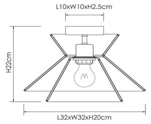 Lucide 10120/32/72 - Stropné svietidlo TASMAN 1xE27/60W/230V béžová