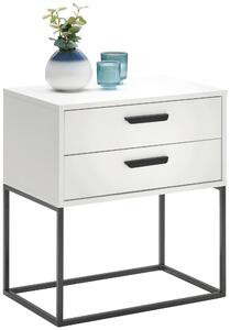NOČNÝ STOLÍK, čierna, biela, 60/65/38,5 cm Carryhome - Spálňové sety