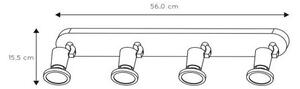 Lucide 11903/20/31 - LED bodové svietidlo JASTER-LED 4xGU10/5W/230V biele