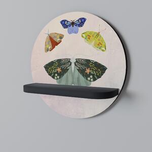 Elegantná čierna okrúhla polica od spoločnosti MOTH
