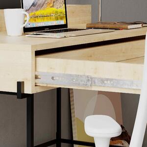 Industriálny písací stôl RUEL, dub / antracit