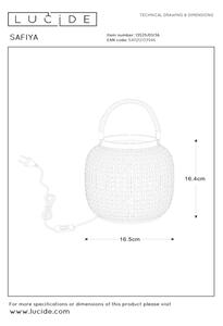 Lucide 13525/01/36 - Stolná lampa SAFIYA 1xE14/25W/230V antracit