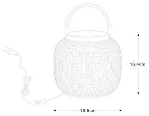 Lucide 13525/01/36 - Stolná lampa SAFIYA 1xE14/25W/230V antracit
