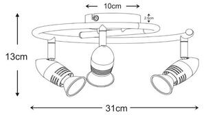 Lucide 13955/14/31 - LED bodové svietidlo CARO-LED 3xGU10/5W/230V biele