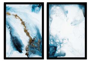 Wallity Súprava nástenných obrazov Mramory 36x51 cm 2 ks modrá