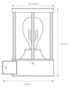 Lucide 14893/01/30 - Vonkajšie nástenné svietidlo LORI 1xE27/15W/230V IP44