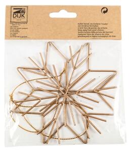 Sada 2 ks vianočných ozdôb GOLDEN SNOW kovové 11,5 cm, zlatá