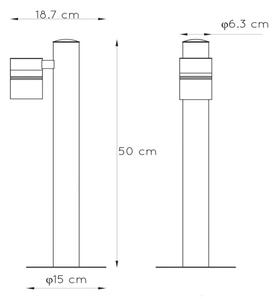 Lucide 14867/49/30 - LED Vonkajšia lampa ARNE-LED 1xGU10/5W/230V čierna