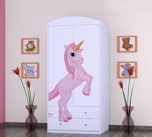 BDW atníková skria, 2 dvere, 2 zásuvky, atníková skria, 180x90 cm, biela