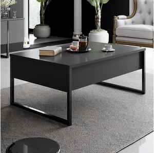 Konferenčný stolík LUXE 40x90 cm antracit/čierna
