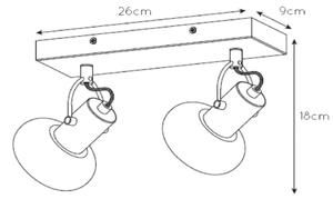 Lucide 17993/02/30 - Bodové svietidlo MADEE 2xE14/25W/230V