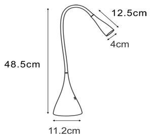 Lucide 18650/03/30 - LED Stmievateľná stolná lampa ZOZY LED/4W/230V čierna